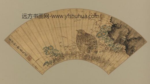明 郁乔枝居安图扇页.jpg
