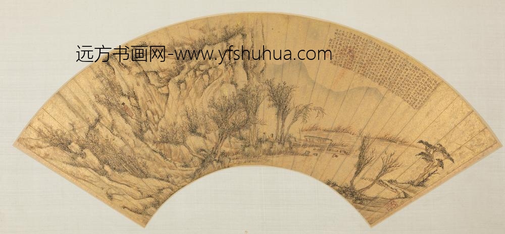 明-钱穀后赤壁图扇页