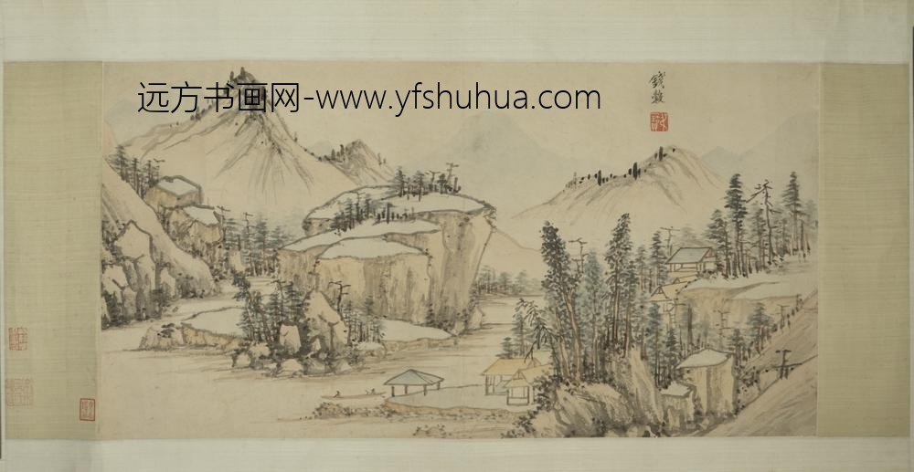 明-钱穀山水单页