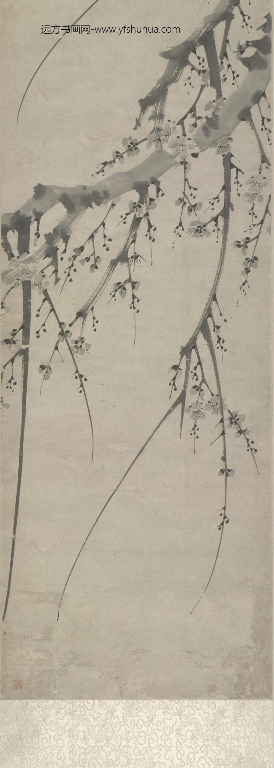 明-陆復梅花卷_