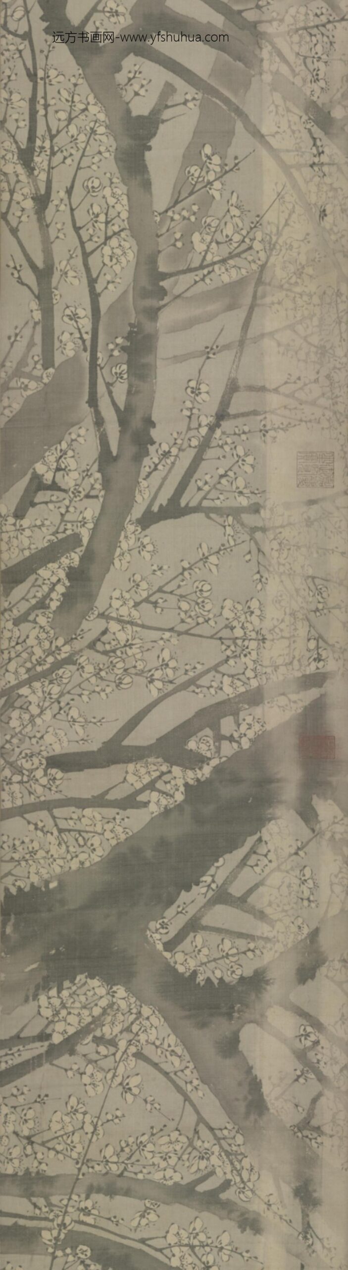 明-陆復梅花卷_