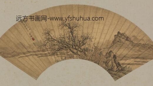 明 陈勋山水扇.jpg
