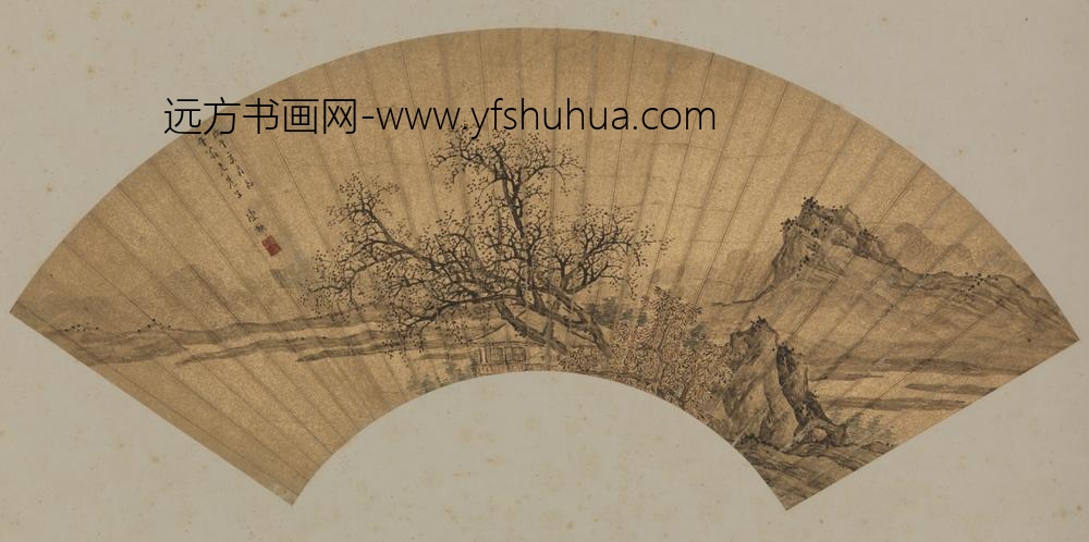 明-陈勋山水扇