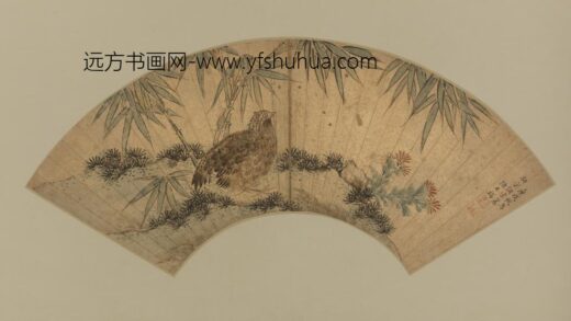 明 陈大端竹报平安扇页.jpg