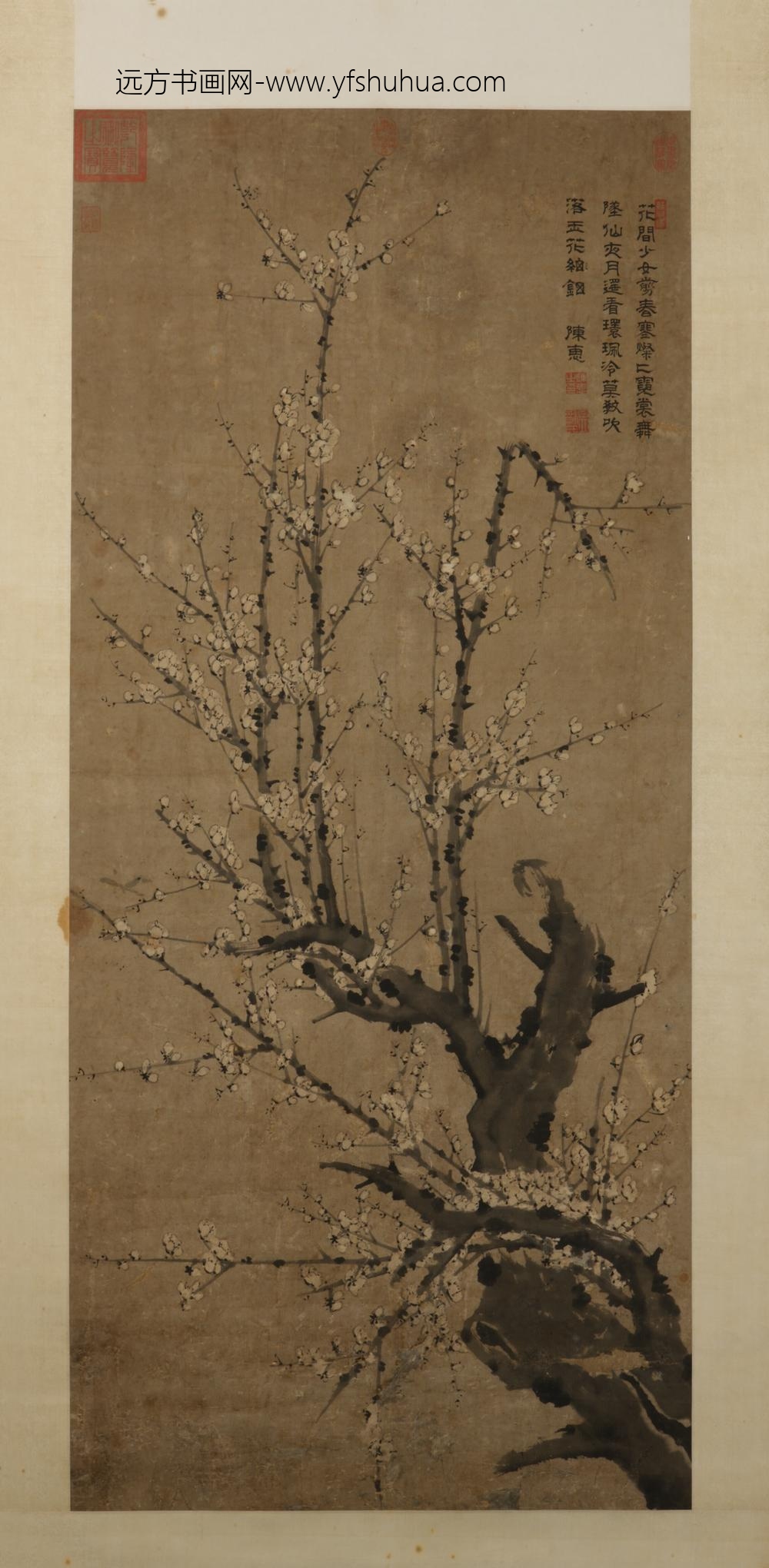 明-陈惠梅花图轴
