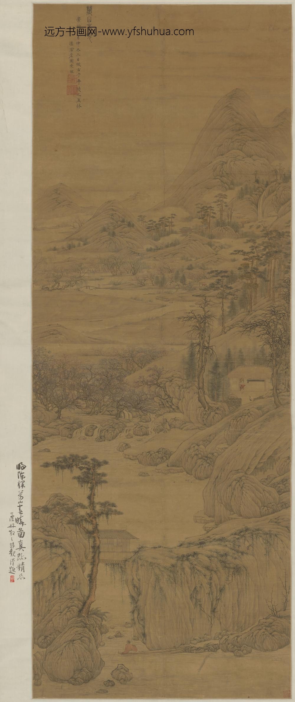 明-陈裸万山春晓轴