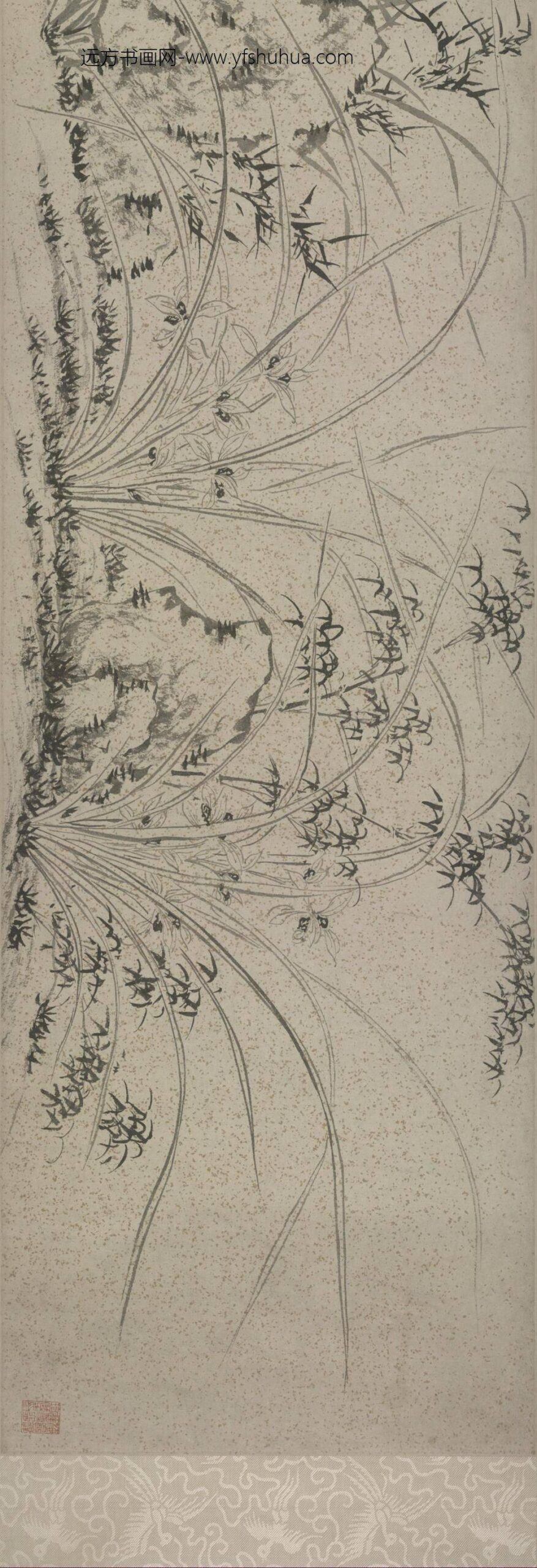 明-马守真兰石图卷_
