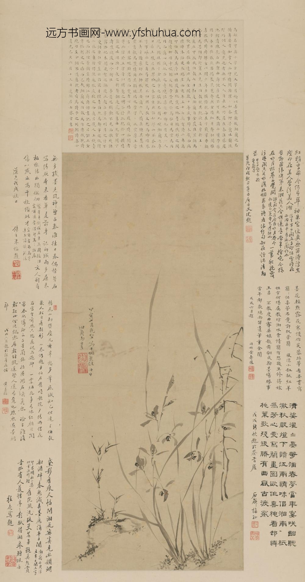 明-马守真兰竹图轴