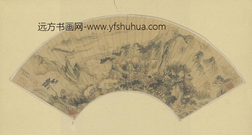明-魏之克山水扇页