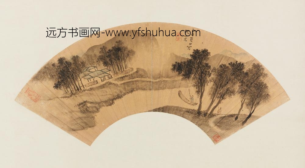 明-魏之克松溪待渡扇