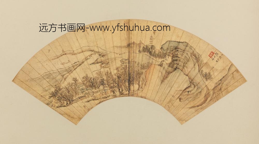 明-魏之璜山水扇