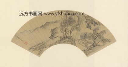 明 魏居敬秋声赋图扇页.jpg