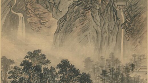 明 黄克晦坐亭观泉图轴.jpg