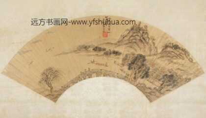 明 龚云从山水扇面.jpg