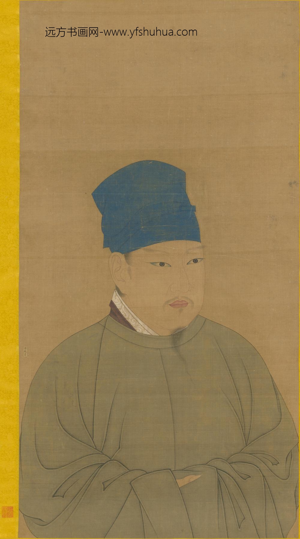 明人-画赵桓半身像轴