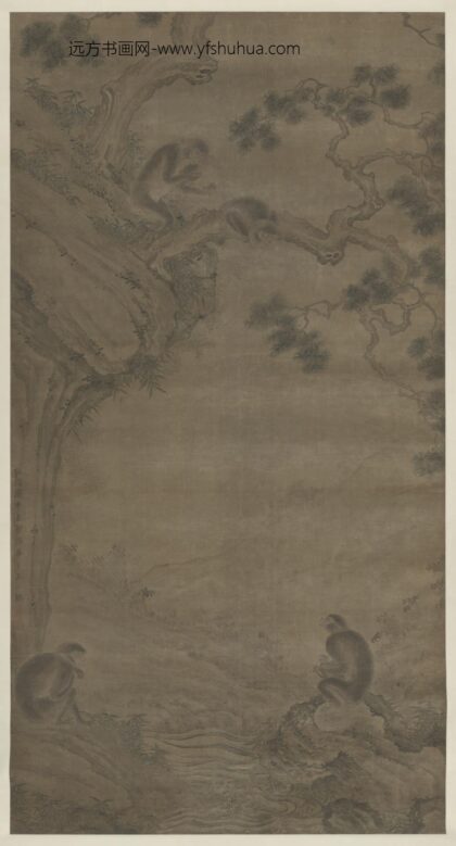 明人松猴图轴.jpg
