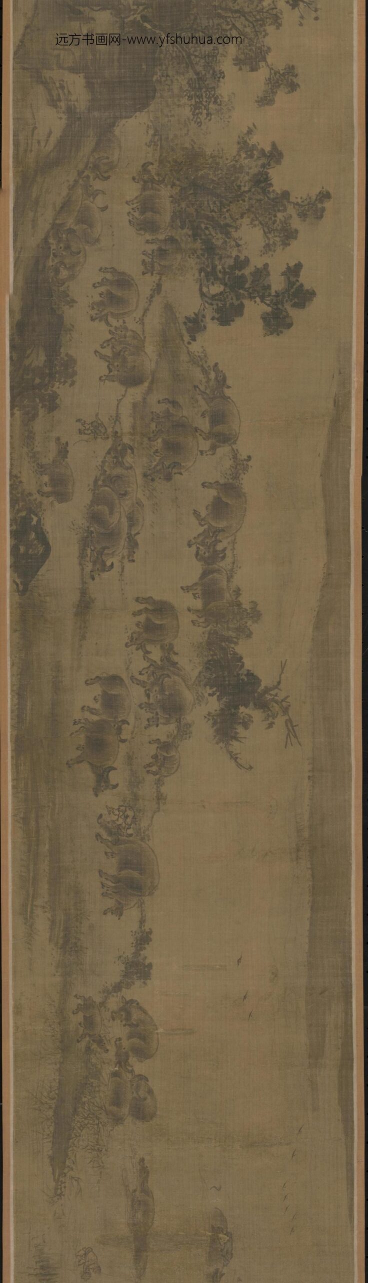 明人百牛图卷_