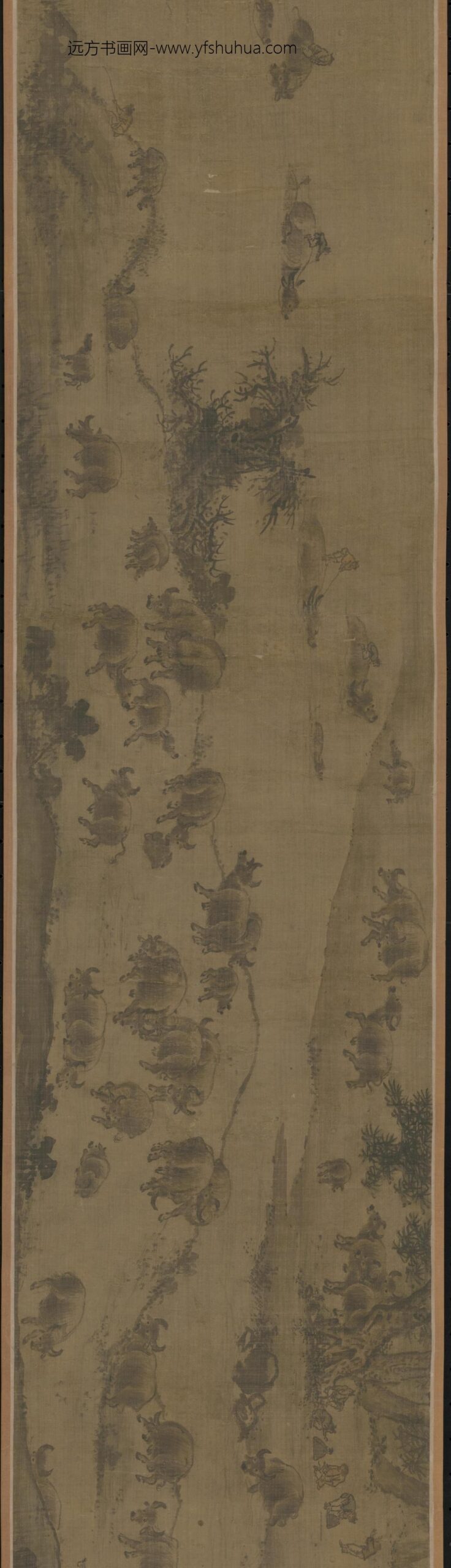 明人百牛图卷_