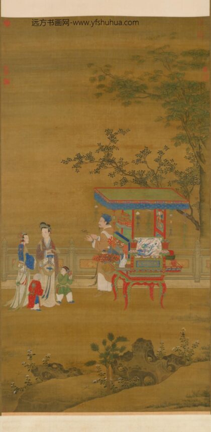 明人秋景货郎图轴.jpg