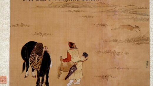 明宣宗射猎图轴.jpg