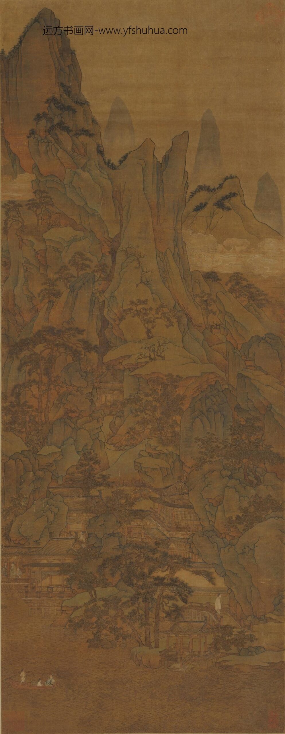 春山泛舟图轴（开）