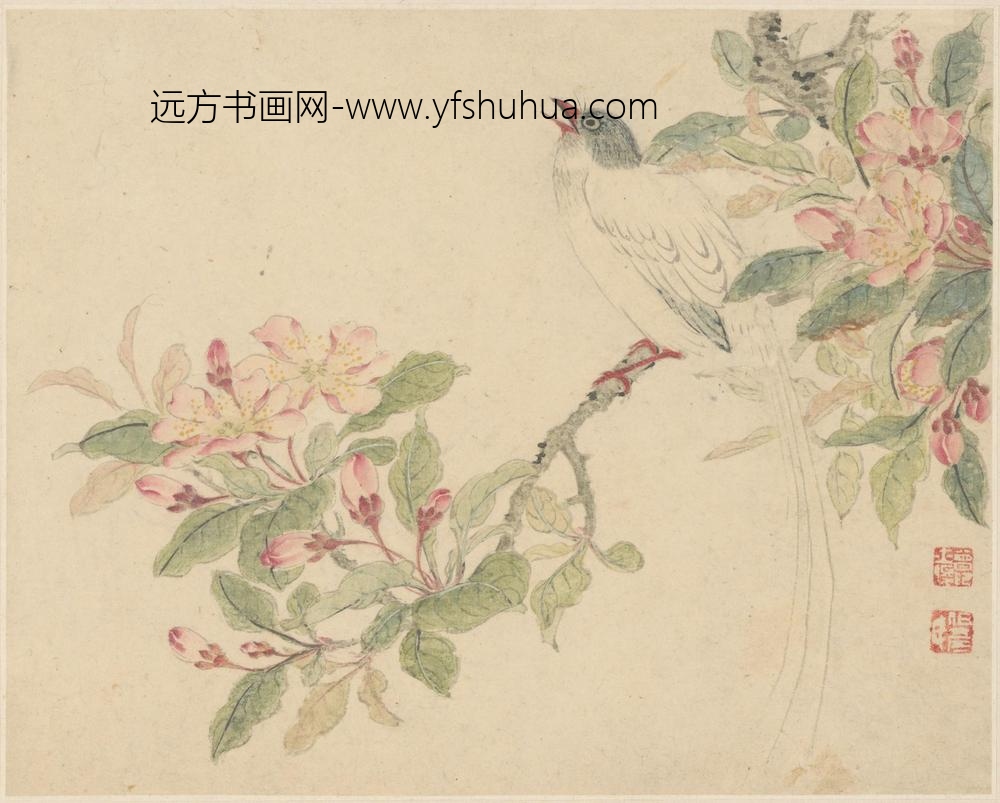 曾士俊-金陵名笔集胜-曾士俊花鸟页-故宫博物院