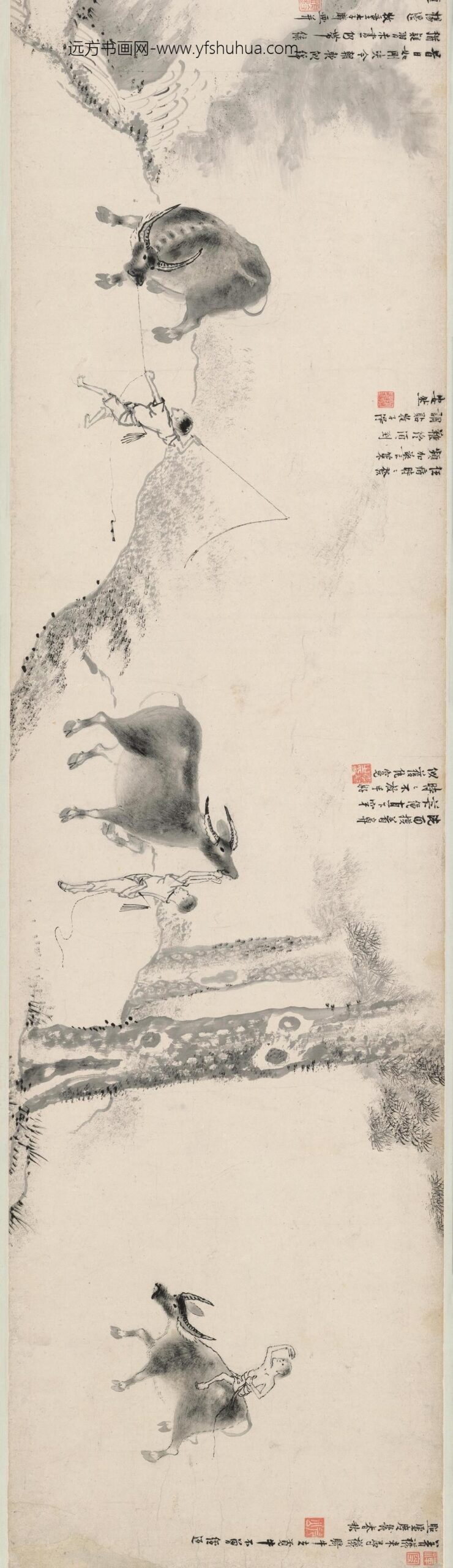 李麟牧牛图卷_