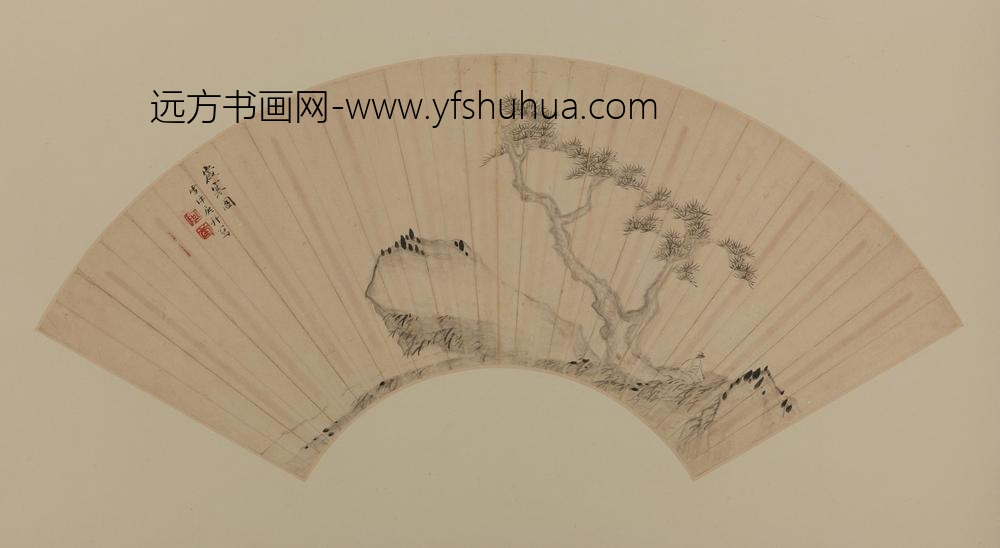 梅庚岁寒图扇页