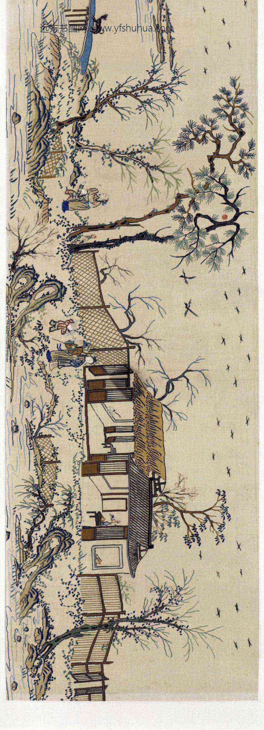 汪奎纳纱桃源图卷_