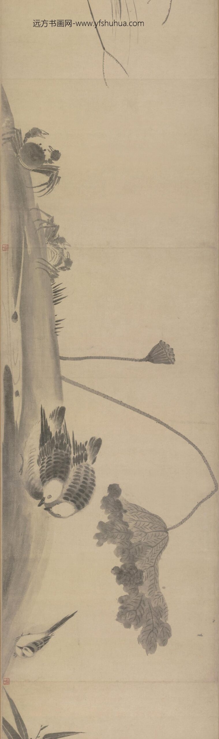 法常水墨写生图卷_