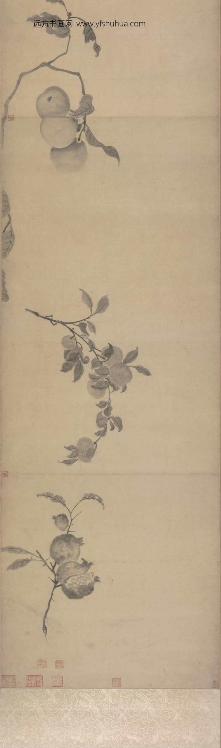 法常水墨写生图卷_