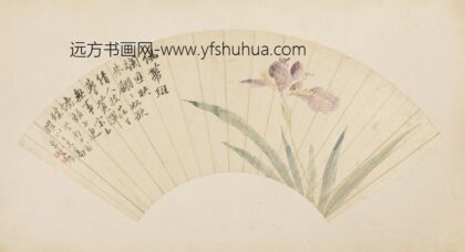 清 东霞灿花卉扇.jpg