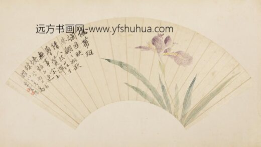 清 东霞灿花卉扇.jpg