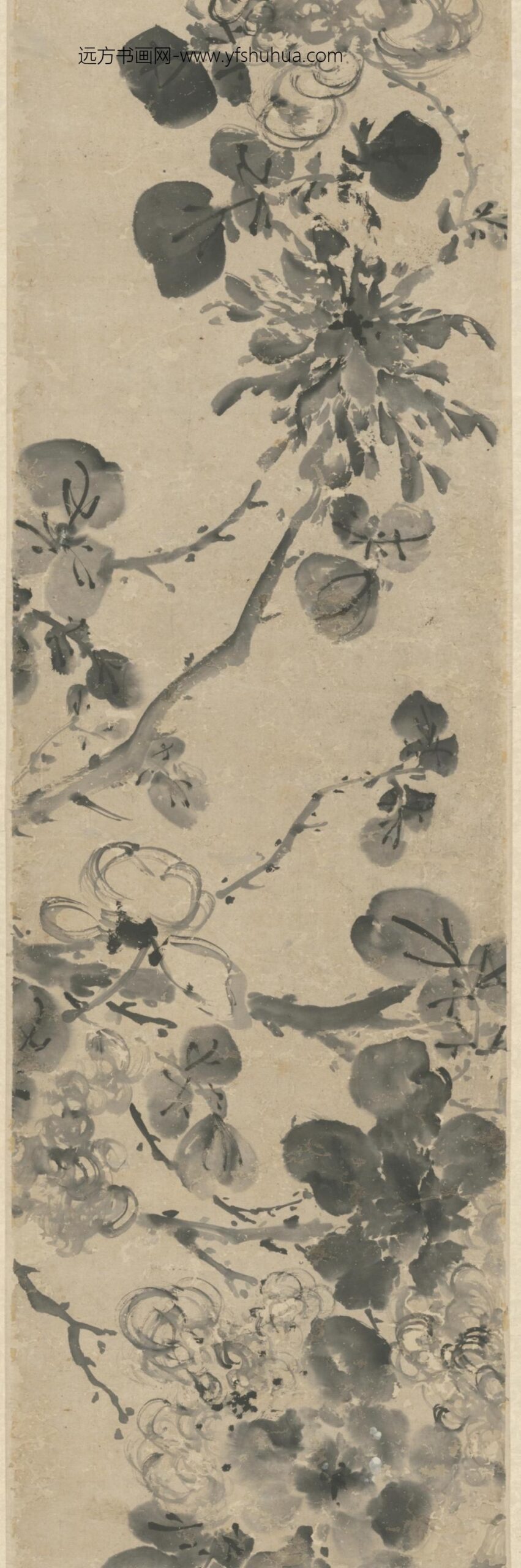 清-伍瑞隆牡丹图卷_