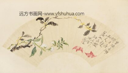 清 倪燦桂菱图扇面.jpg