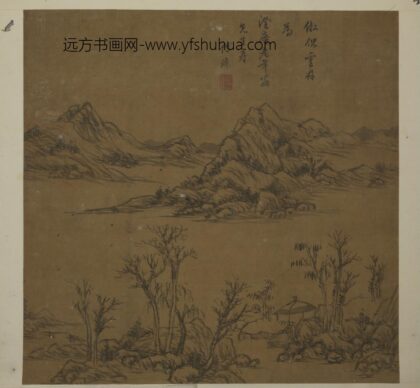 清 傅让山水图扇.jpg