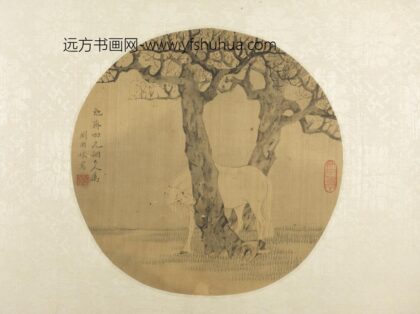 清 刘用烺画马纨扇页.jpg