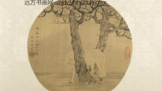 清 刘用烺画马纨扇页.jpg