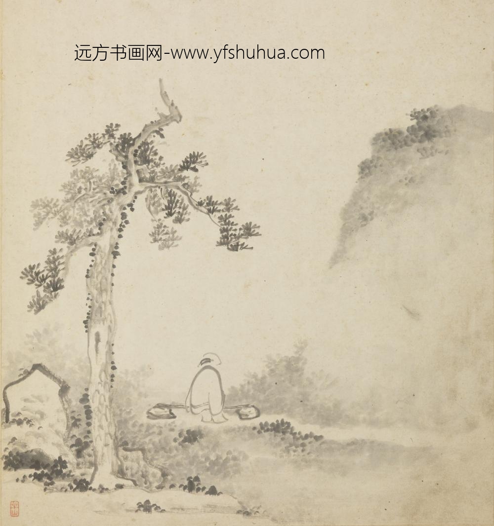 清-半山山水人物册-