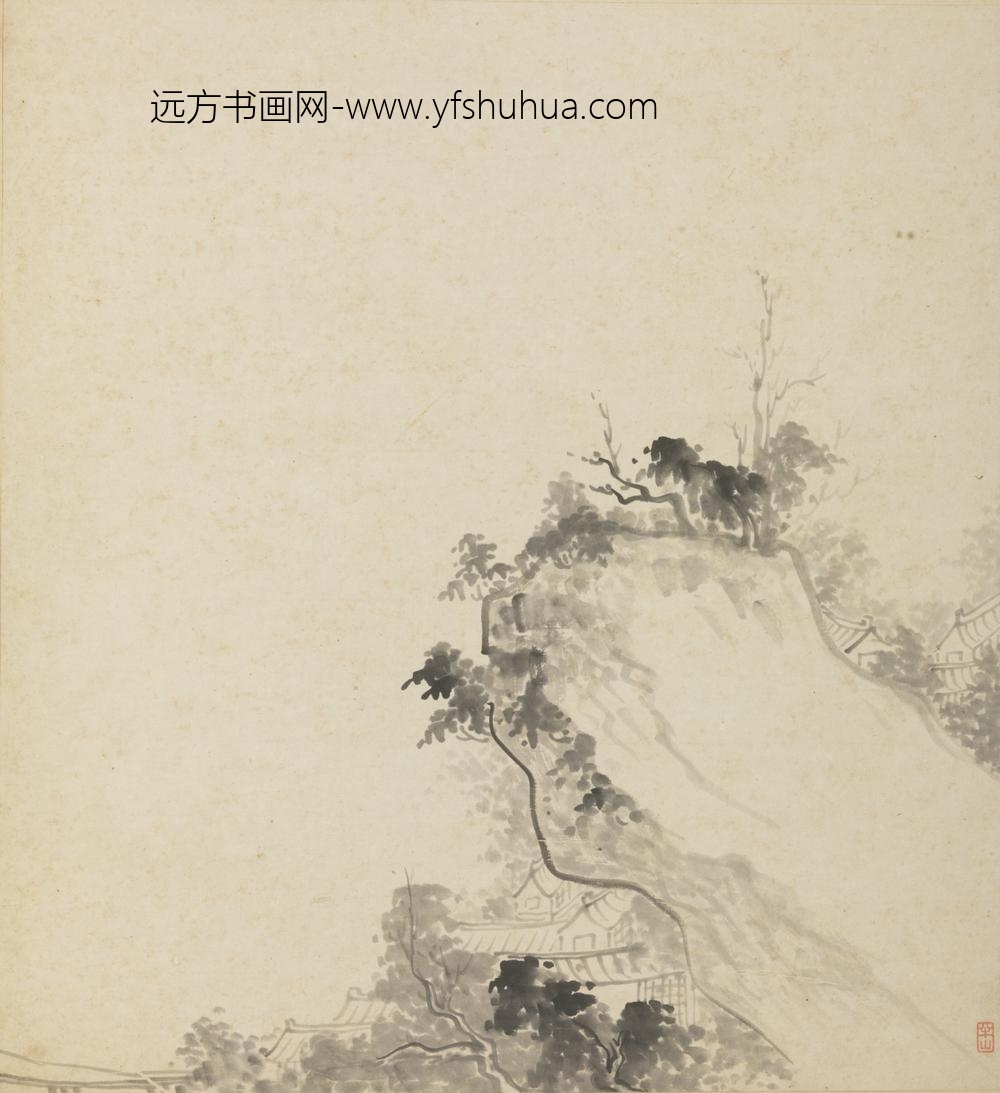 清-半山山水人物册-