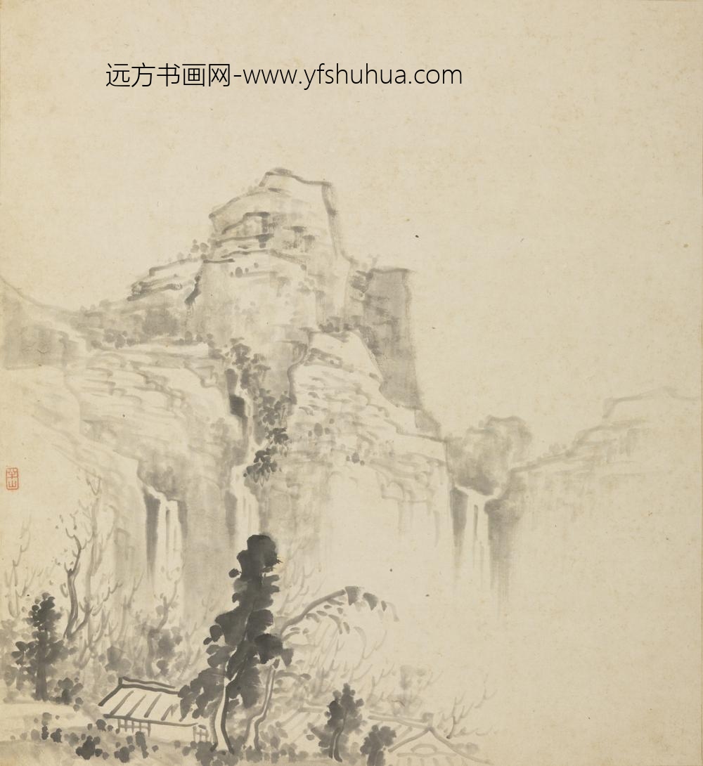 清-半山山水人物册-