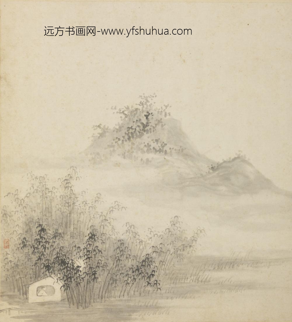 清-半山山水人物册-