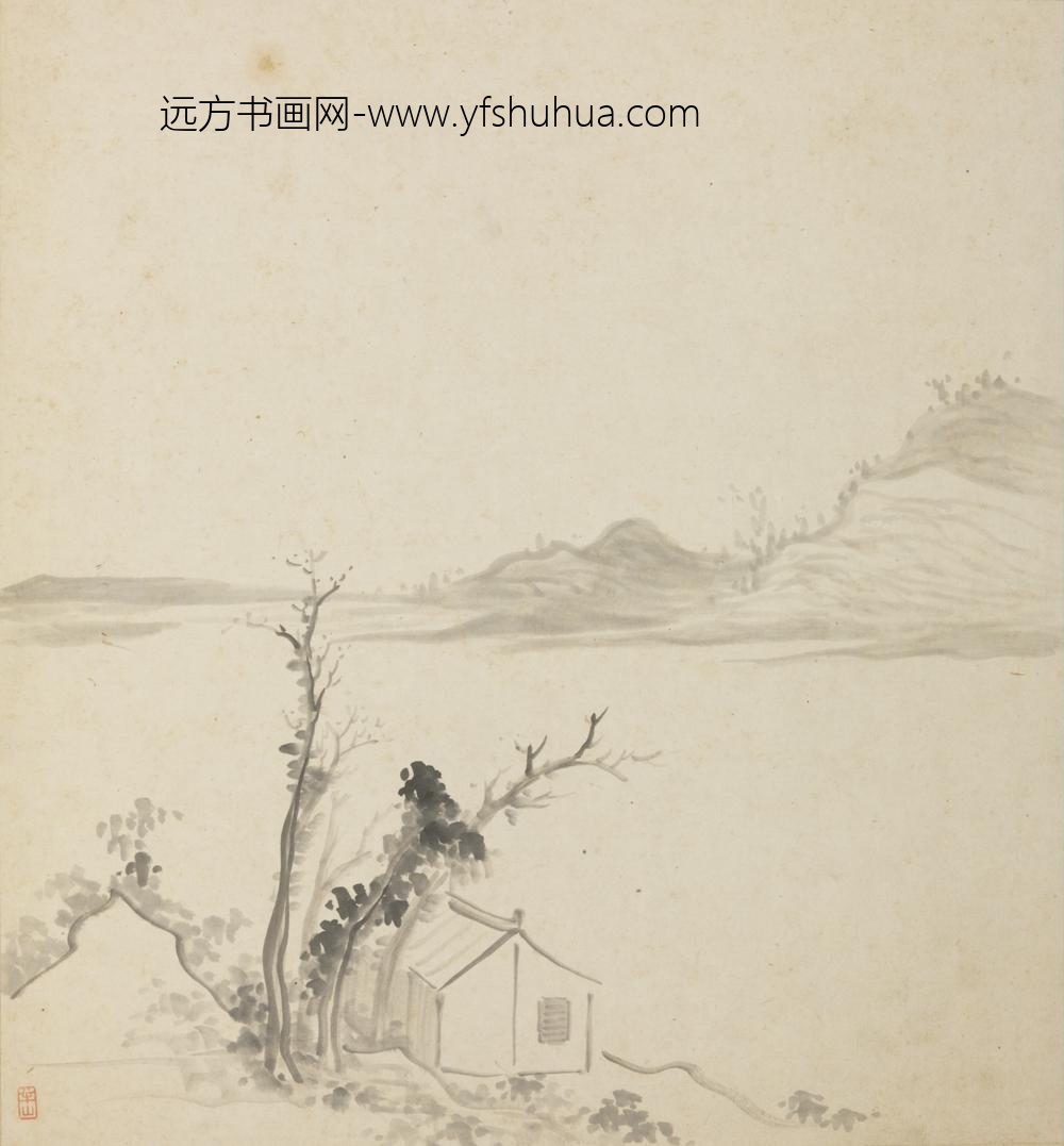 清-半山山水人物册-