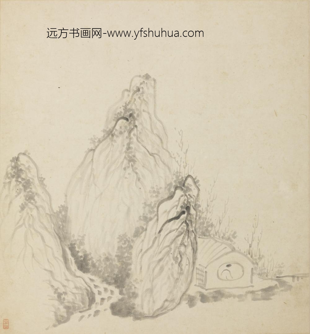 清-半山山水人物册-