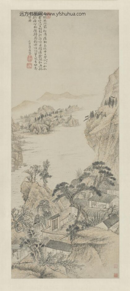 清 原济对菊图轴.jpg