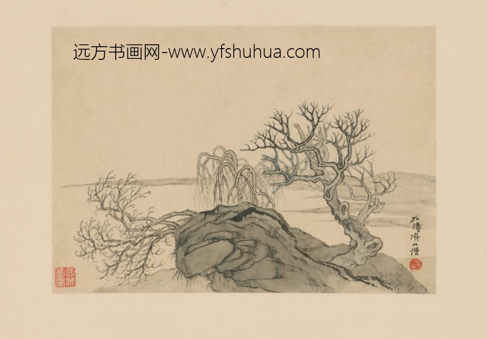 清-原济山水册-
