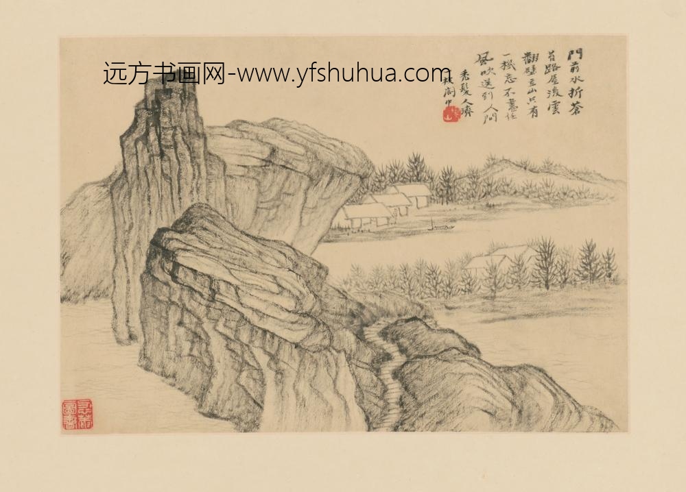 清-原济山水册-