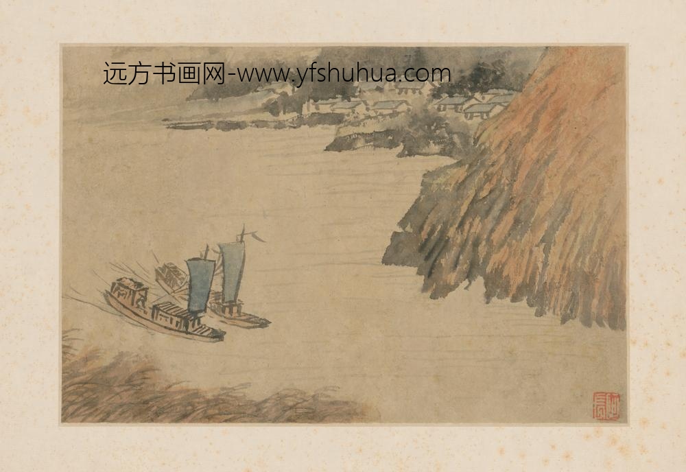 清-原济山水图页