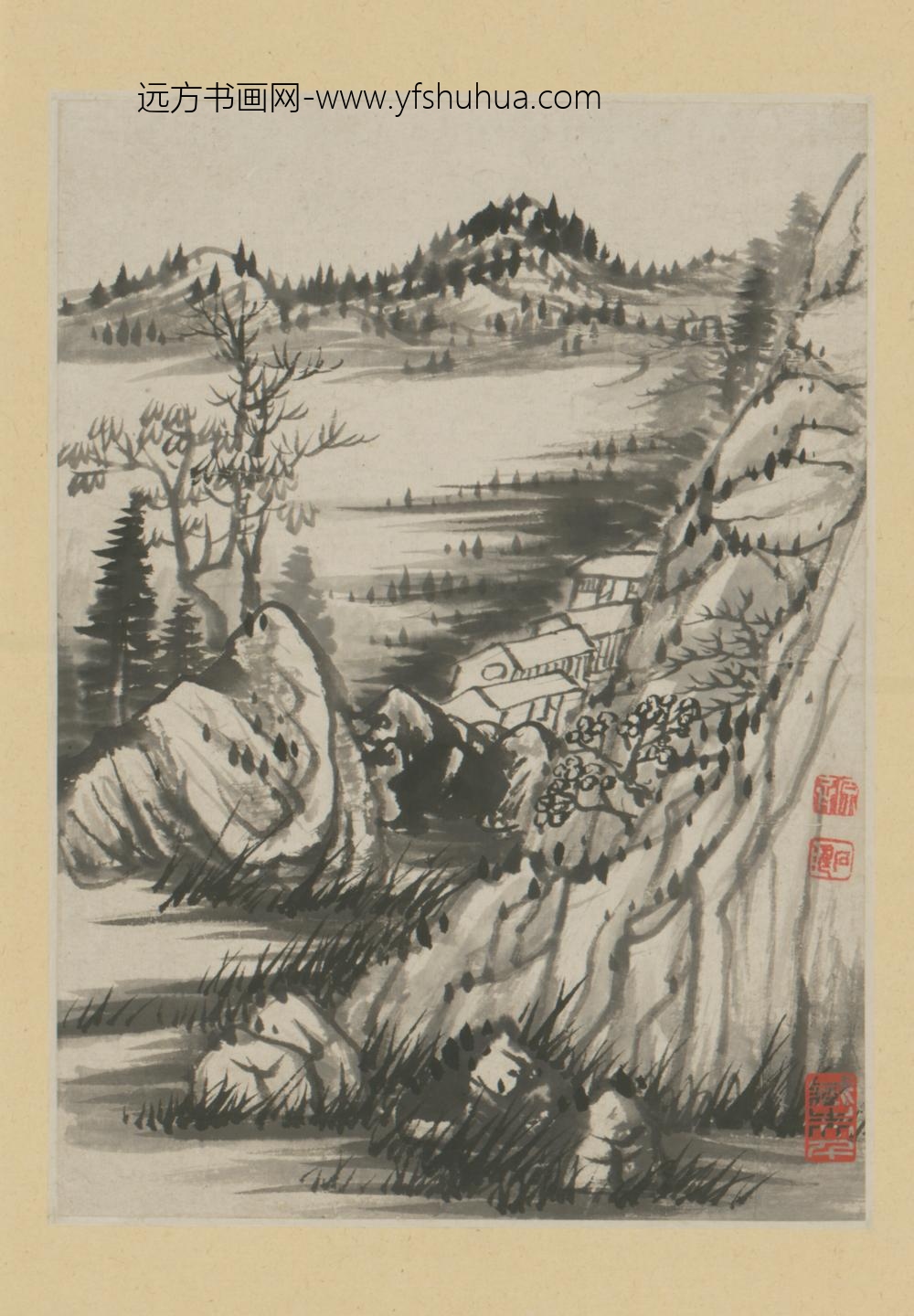 清-原济金山龙游寺诗意册-