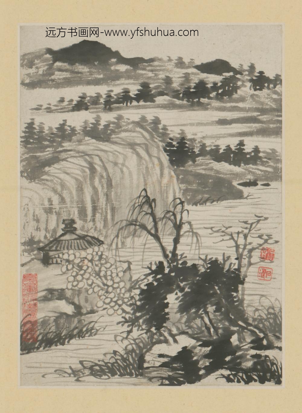 清-原济金山龙游寺诗意册-